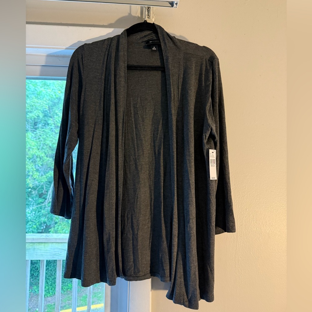 Dark Gray Long Cardigan
